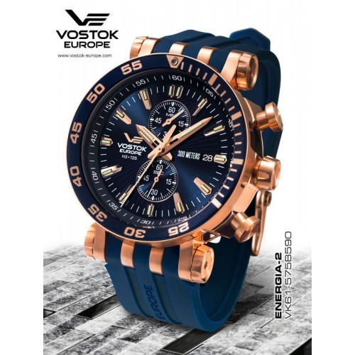 Pánske hodinky Vostok-Europe ENERGIA Rocket chrono line VK61/575B590