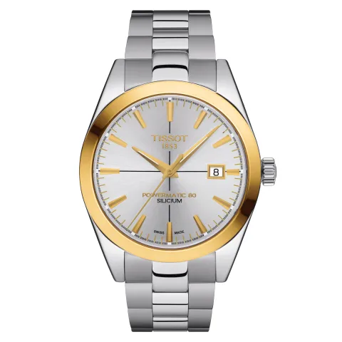 Tissot Gentleman Powermatic 80 Silicium Solid 18K Gold Bezel T927.407.41.031.01