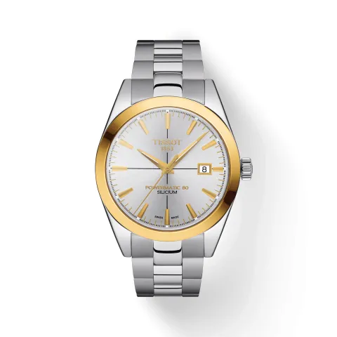 Tissot Gentleman Powermatic 80 Silicium Solid 18K Gold Bezel T927.407.41.031.01