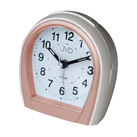 Budík Quartz JVD bílo-rosé SRP812.10