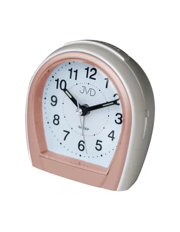 Budík Quartz JVD bílo-rosé SRP812.10